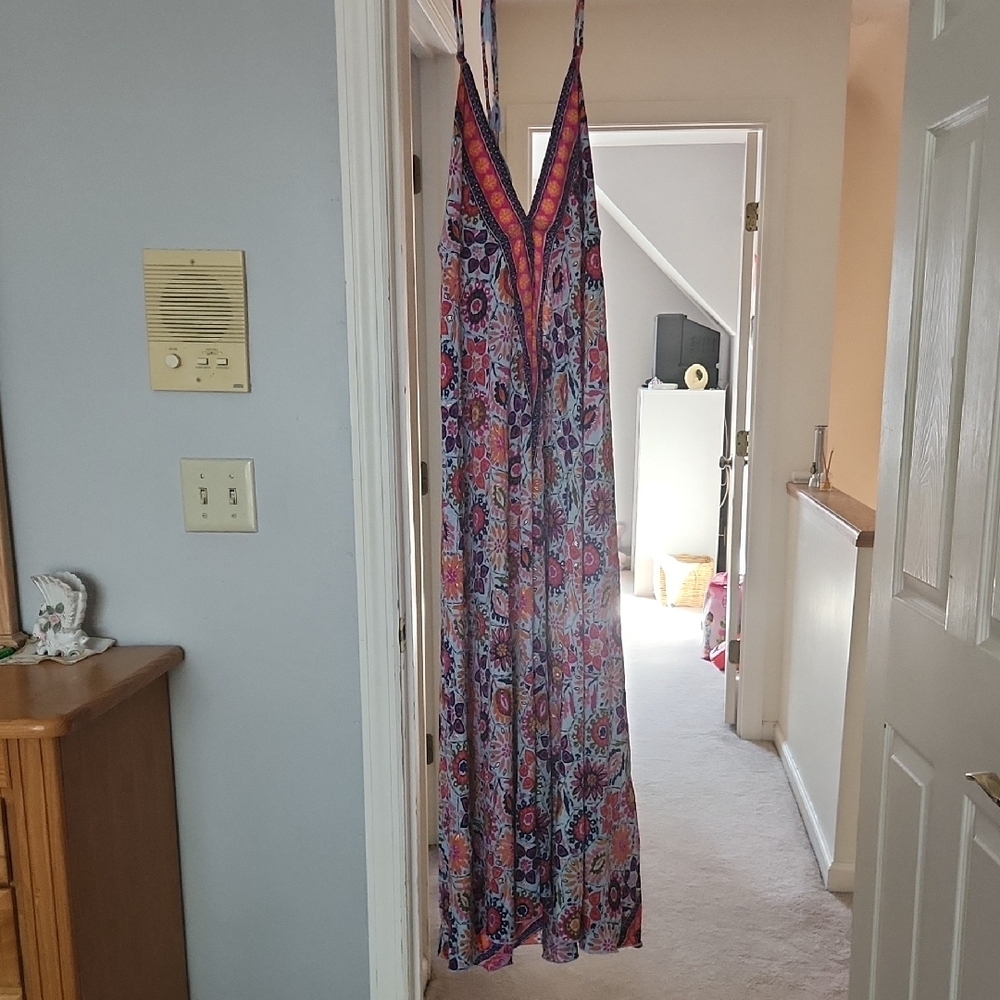 Stunning Floral Multicolor Maxi Dress
